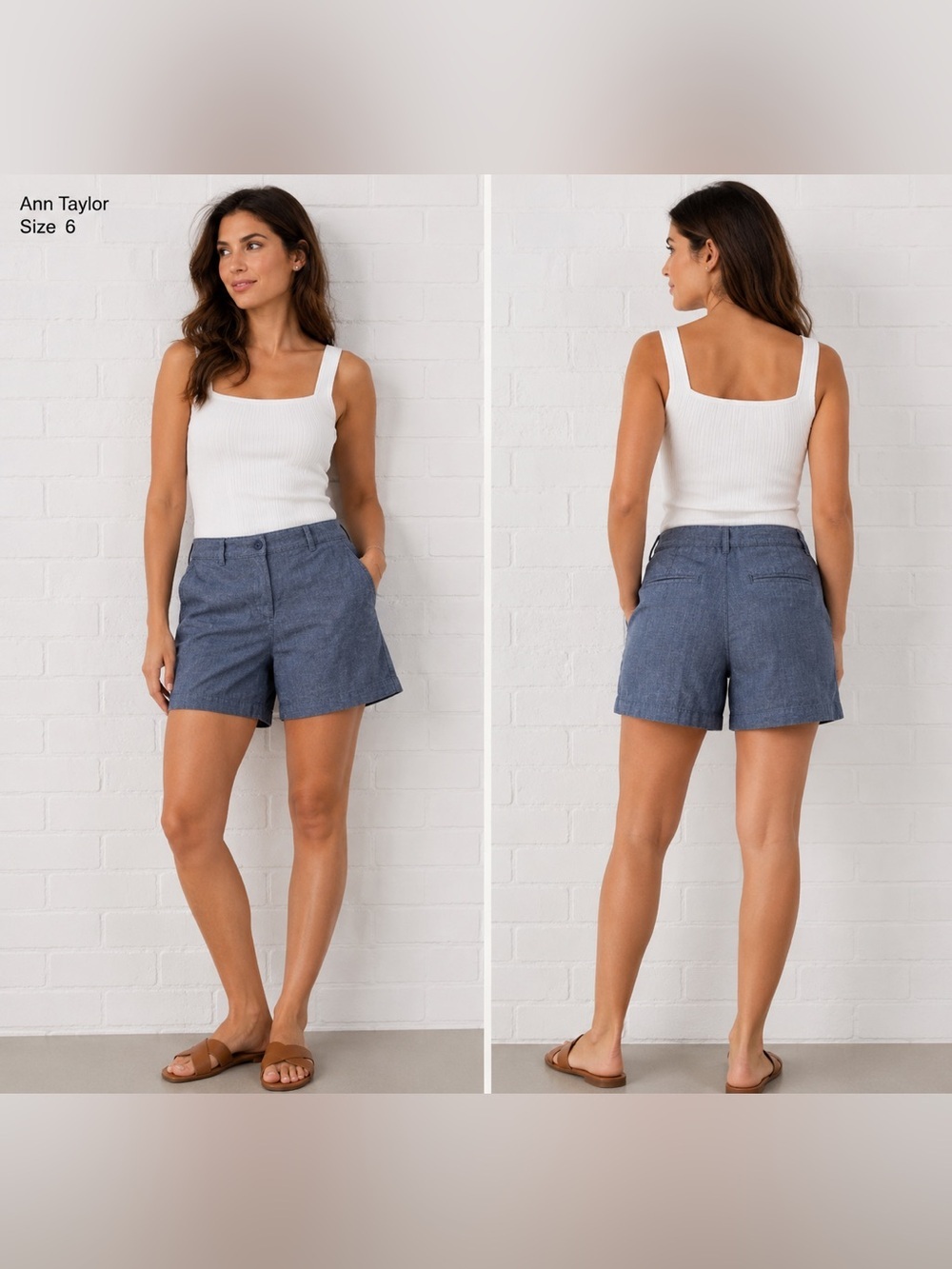 ANN TAYLOR women denim casual summer blue shorts/size 6